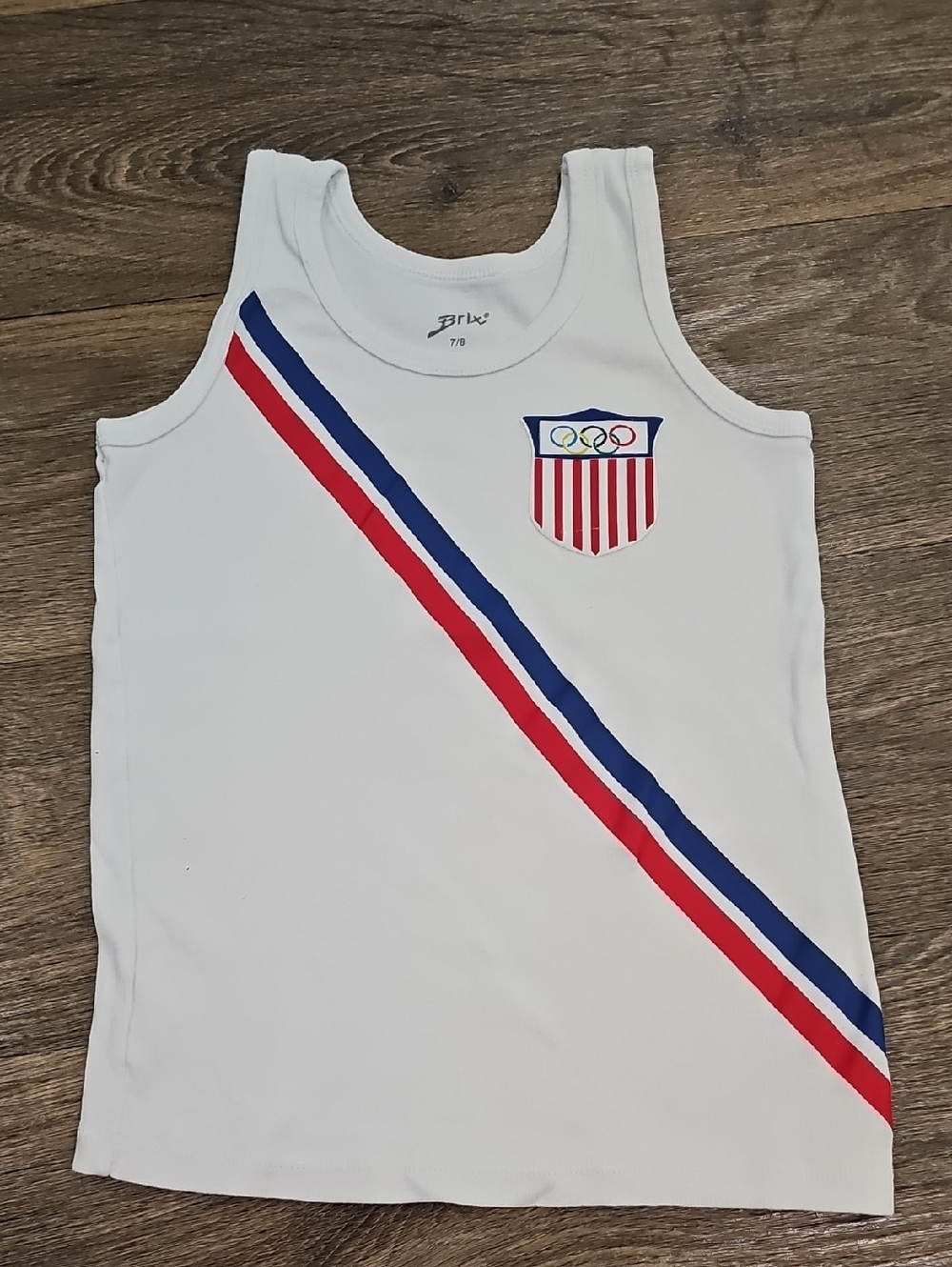 Boys Tank Top Simulating Jesse Owens Vintage Track Tank Size 7/8